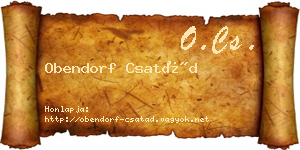 Obendorf Csatád névjegykártya